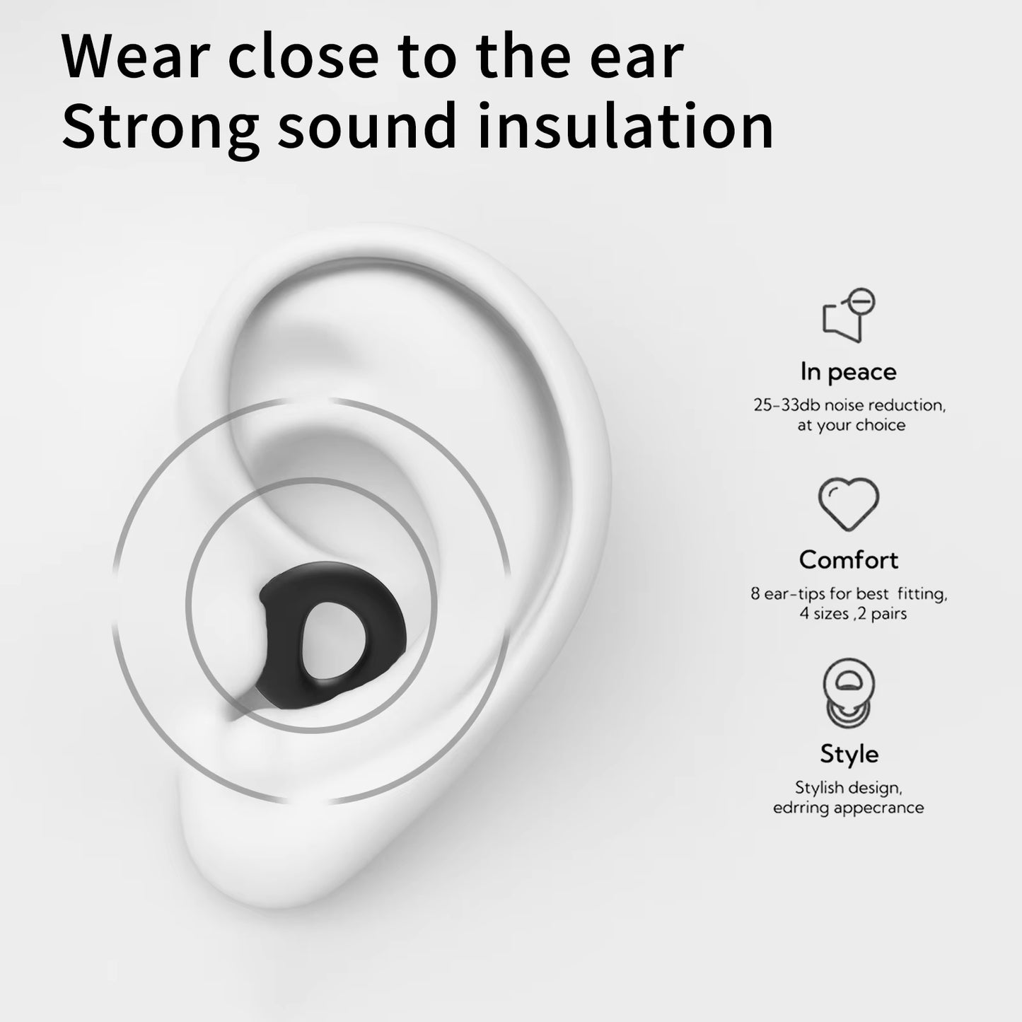 Silicone Earplugs for Swimming Sleep Noise Cancel Noise Reduction-Soundproof Reduce Disturbances -Quality Earplugs