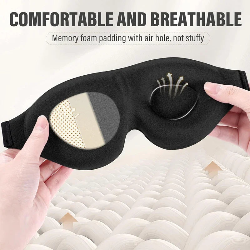 Eye Mask Blindfold for Unisex Soft Tiredness Relief Eye Cover Natural Sleeping Blind Eye Patch Skin Care Tool